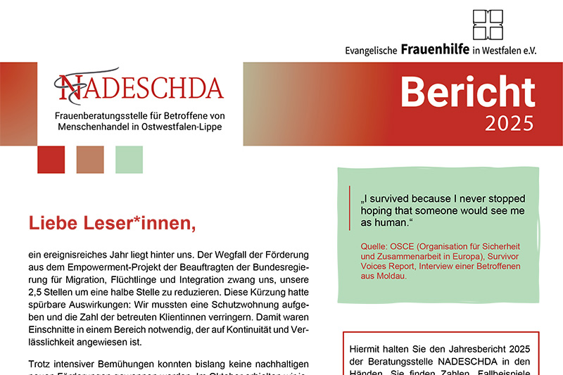 Jahresbericht NADESCHDA 2025